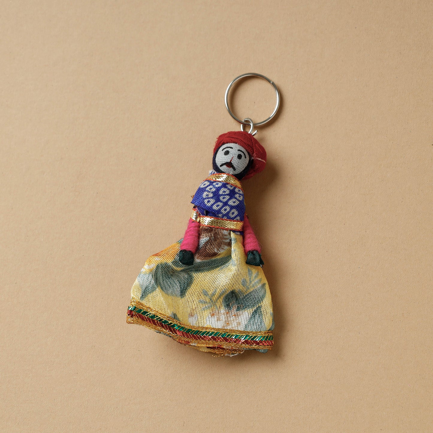 Rajasthani Puppet Couple Handmade Keychain