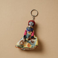 Rajasthani Puppet Couple Handmade Keychain