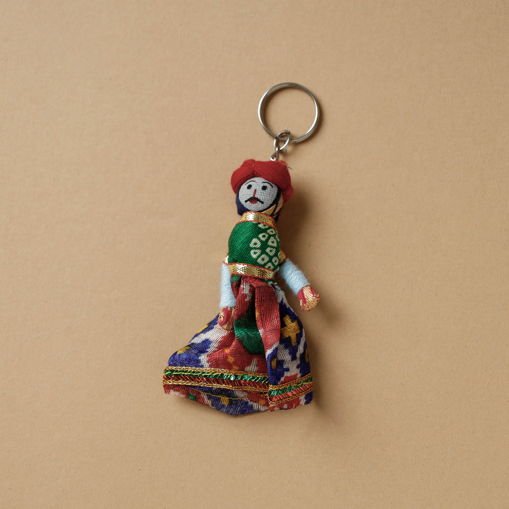 Rajasthani Puppet Couple Handmade Keychain (Set of 2)