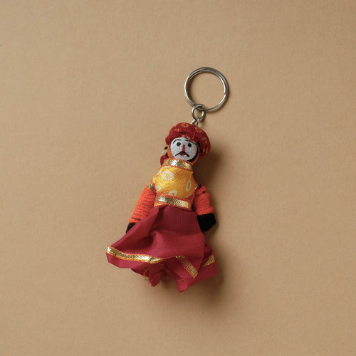 Rajasthani Puppet Couple Handmade Keychain (Set of 2)