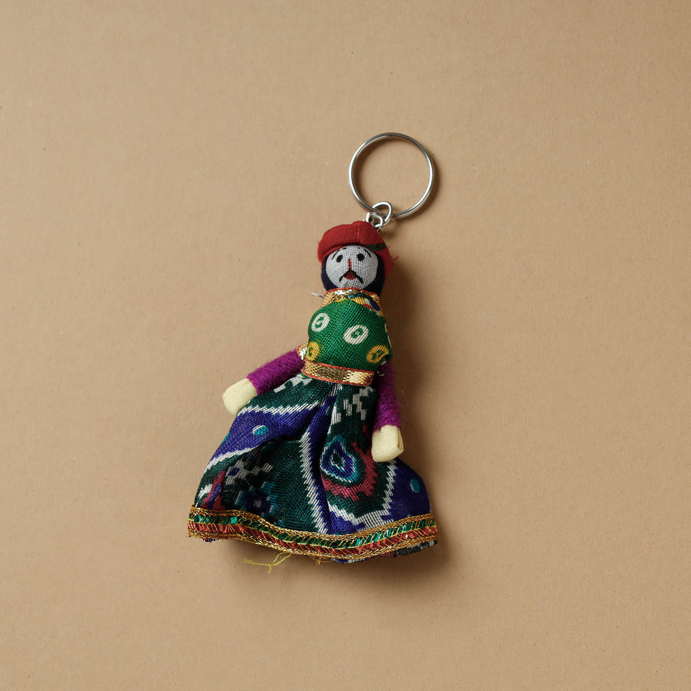 Rajasthani Puppet Couple Handmade Keychain (Set of 2)