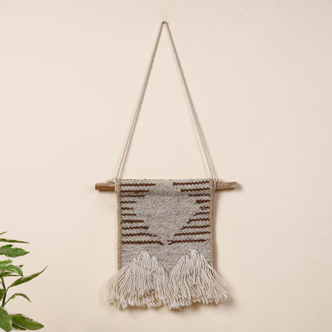  Geometric Hand Woven Wool Wall Hanging 