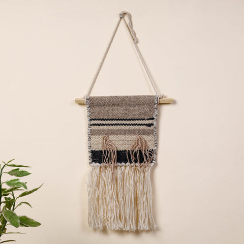  Geometric Hand Woven Wool Wall Hanging 