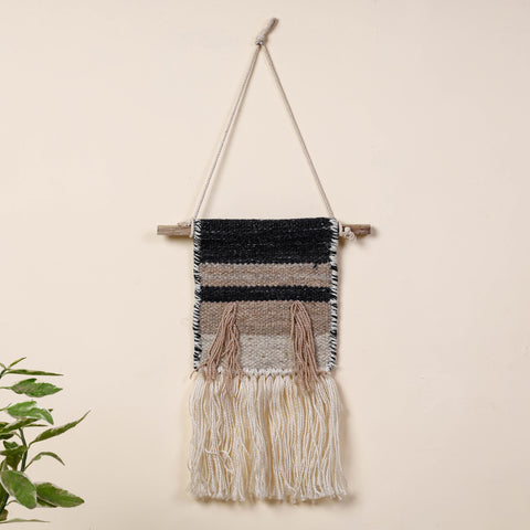  Geometric Hand Woven Wool Wall Hanging 