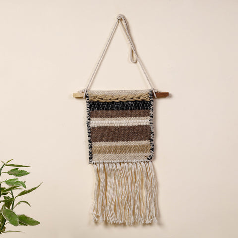  Geometric Hand Woven Wool Wall Hanging 