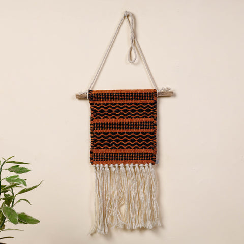  Geometric Hand Woven Wool Wall Hanging 