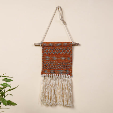  Geometric Hand Woven Wool Wall Hanging 