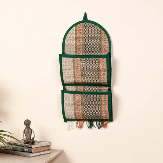 Madur Grass Handwoven Wall Hanging Letter Holder of Midnapore - 2 Pockets