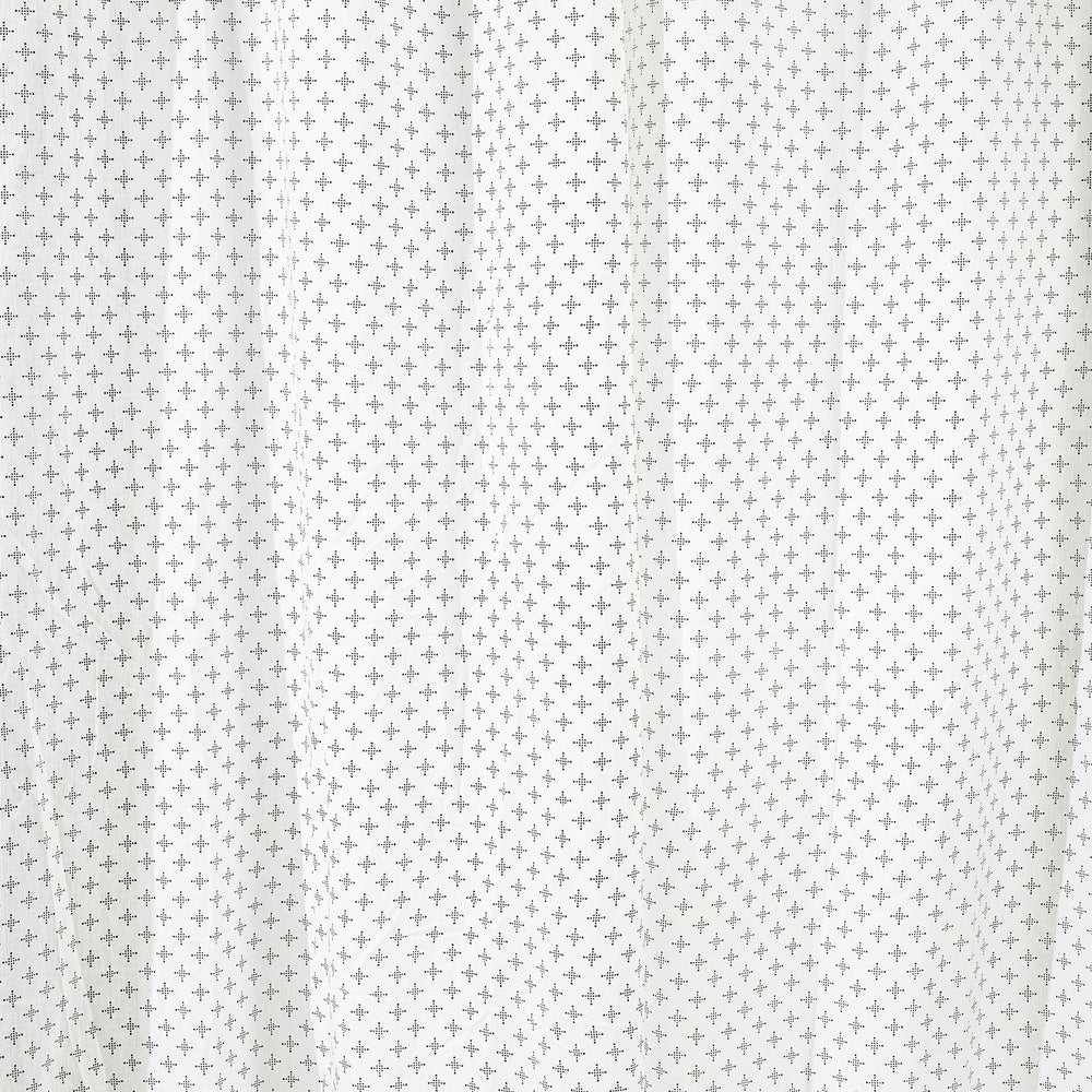 White - Hand Block Printed Cotton Door Curtain (7 x 3.5 Feet) (Single Piece)