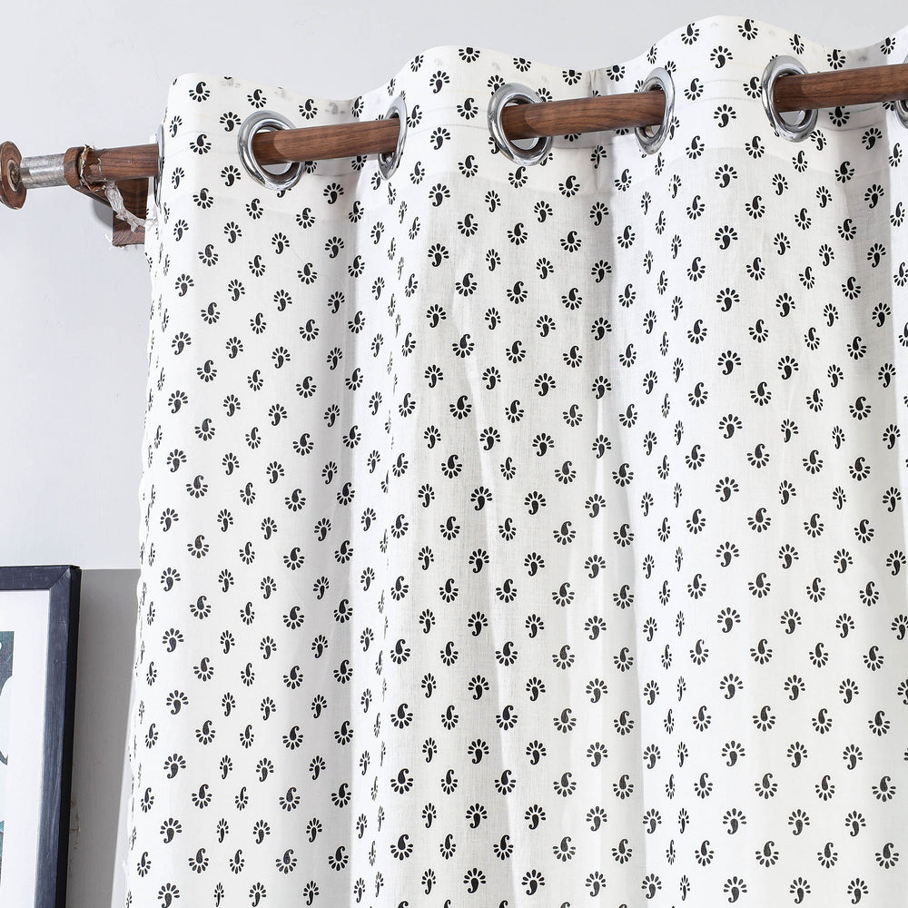 block printed window curtain
