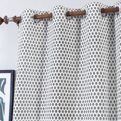 block printed window curtain
