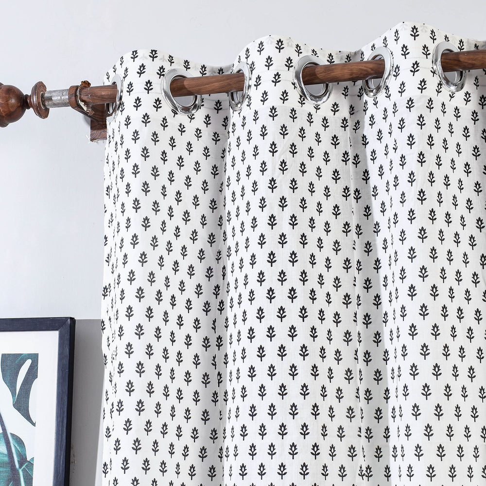 block printed door curtain