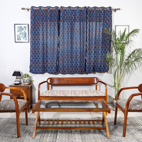 Sanganeri Block Printed Window Curtain