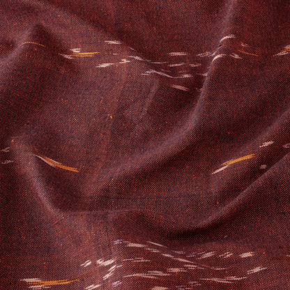 Reddish Brown Pochampally Ikat Weave Pure Cotton Fabric