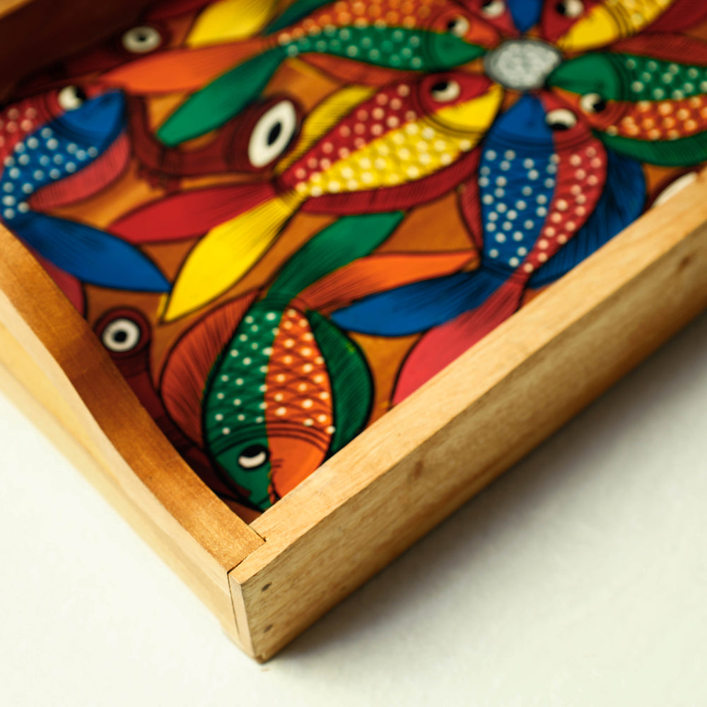 Painted Wooden Tray