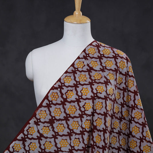 Maroon - Hand Batik Printed Cotton Fabric