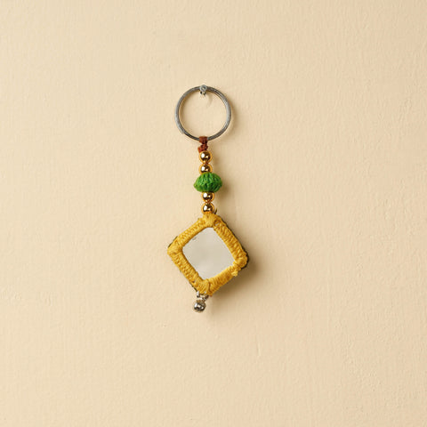 Yellow Banjara Embroidery Handmade Keychain 