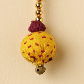 Yellow - banjara embroidery handmade keychain - handcrafted
