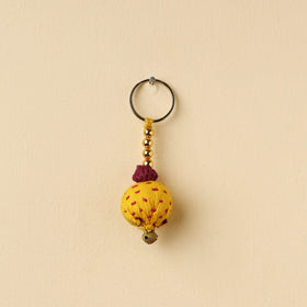 Yellow - banjara embroidery handmade keychain - handcrafted