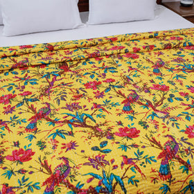  Tagai Work Jaipur Hand Block Printed Cotton Double Bed Cover Online at iTokri.com
