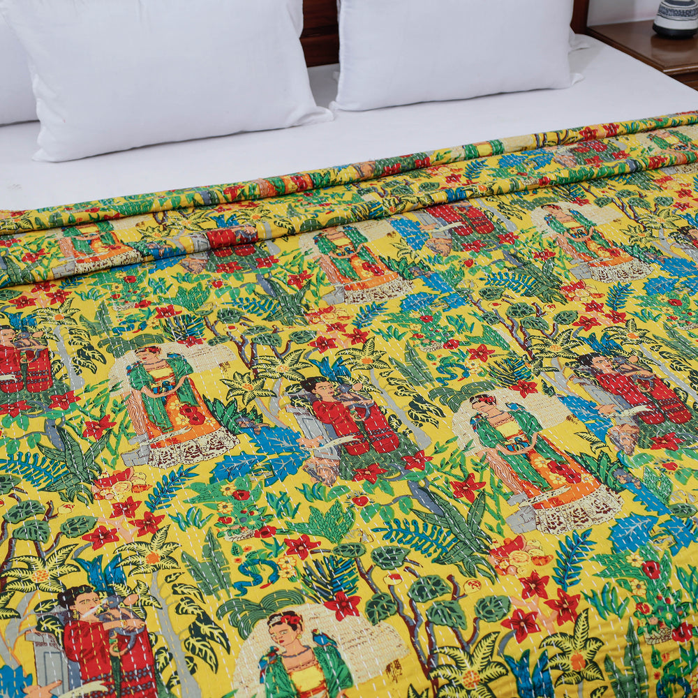 kantha double bed cover