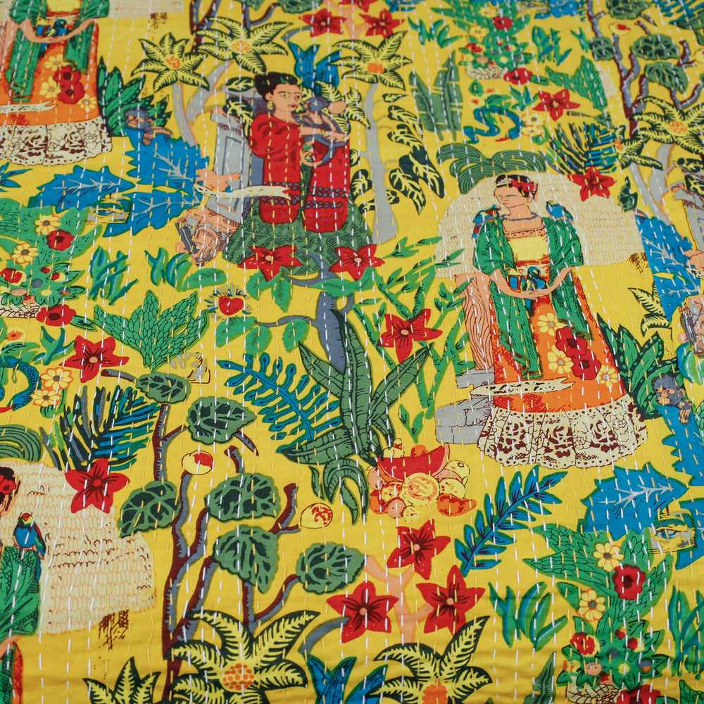 kantha double bed cover