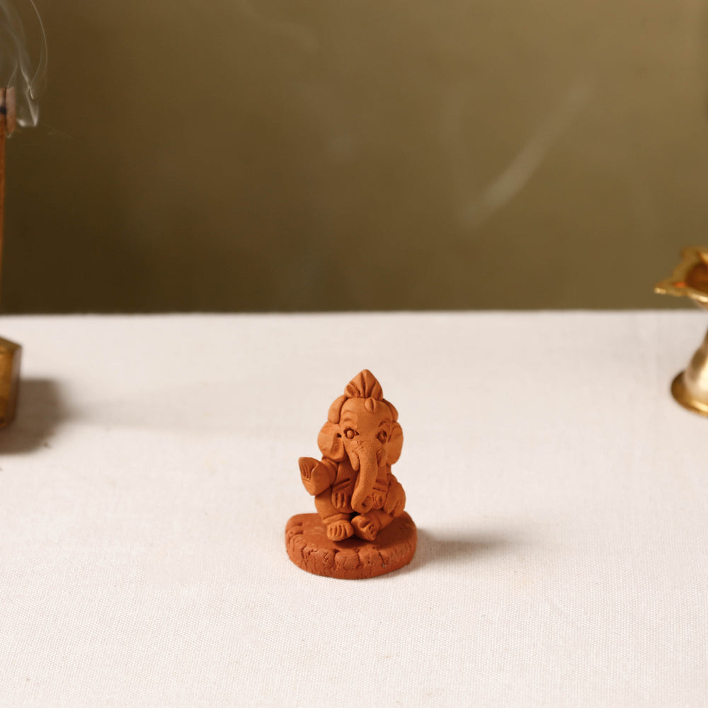 Ganesha - Handmade Terracotta God Idol (2 in)