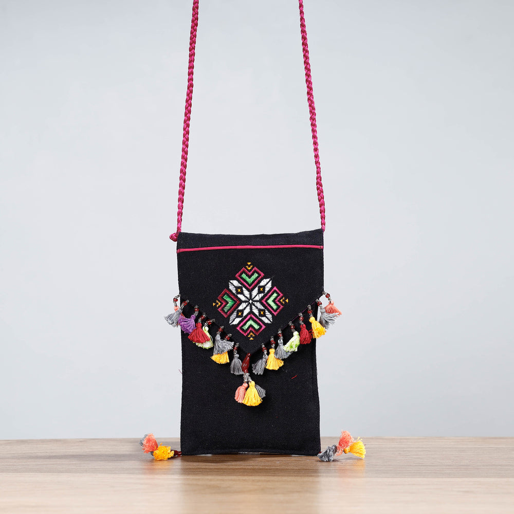 embroidery mobile sling pouch