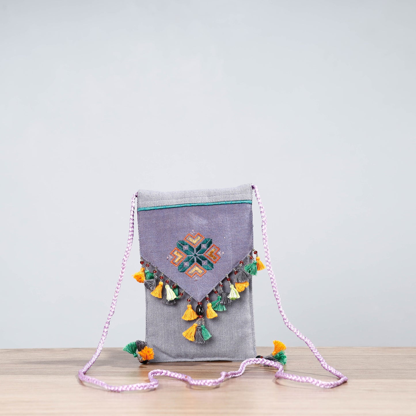 Soof Hand Embroidery Sling Mobile Pouch