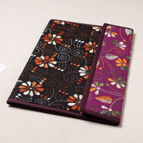 Black Bengal Kantha Work Handcrafted File Folder 
