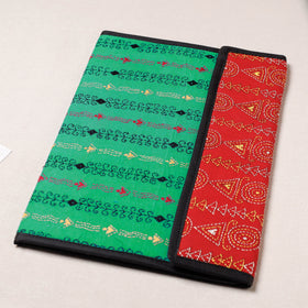 Green Bengal Kantha Work Handcrafted File Folder 