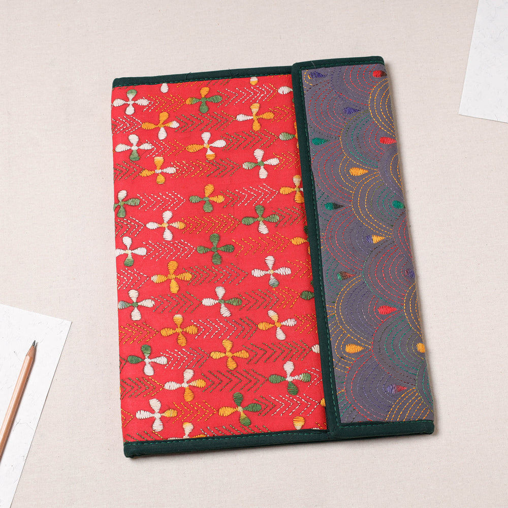 Bengal Kantha Work Handcrafted File Folder