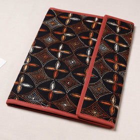 Black Bengal Kantha Work Handcrafted File Folder 