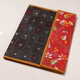 Black Bengal Kantha Work Handcrafted File Folder 