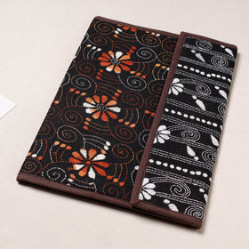 Black Bengal Kantha Work Handcrafted File Folder 