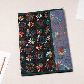 Black Bengal Kantha Work Handcrafted File Folder 
