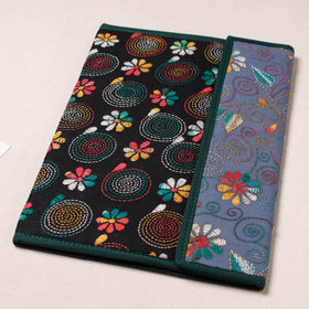 Black Bengal Kantha Work Handcrafted File Folder 