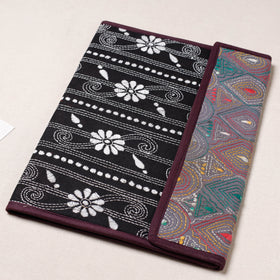Black Bengal Kantha Work Handcrafted File Folder 
