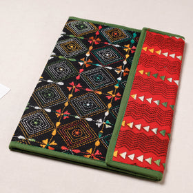 Black Bengal Kantha Work Handcrafted File Folder 