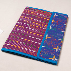 Purple Bengal Kantha Work Handcrafted File Folder 