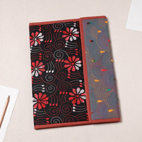 Black Bengal Kantha Work Handcrafted File Folder 