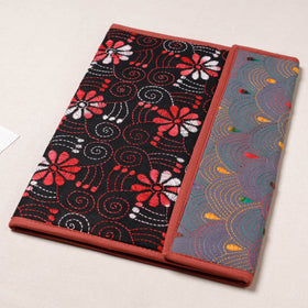Black Bengal Kantha Work Handcrafted File Folder 