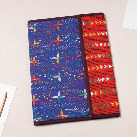 Blue Bengal Kantha Work Handcrafted File Folder 