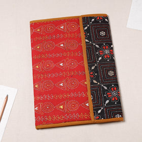 Red Bengal Kantha Work Handcrafted File Folder 