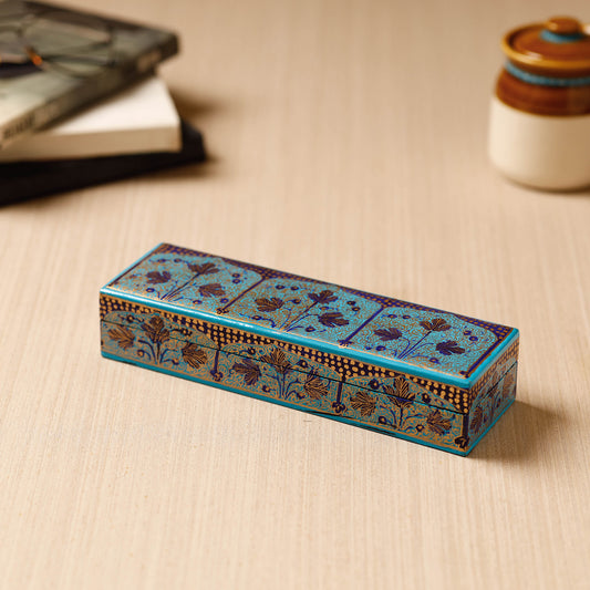 Kashmiri Handpainted Wooden Pencil Box