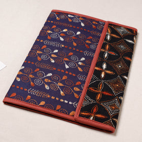 Purple Bengal Kantha Work Handcrafted File Folder 
