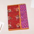 Red Bengal Kantha Work Handcrafted File Folder 
