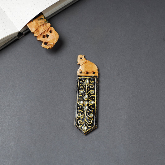 Handcrafted Kadam Wood Rajasthani Stone Work Bookmark