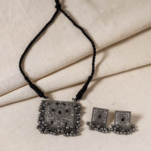 oxidised necklace set