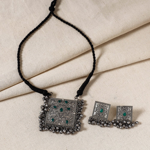 oxidised necklace set